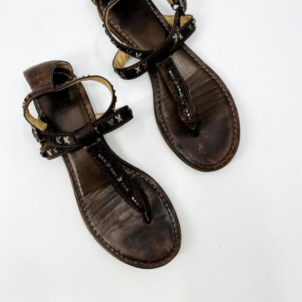 Frye‎ brown 9 Carson Boho Thong sandals
